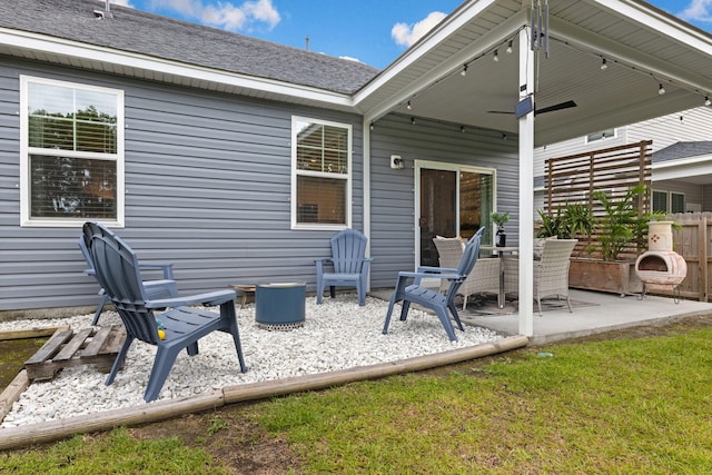 404 Omaha Dr, Moncks Corner, SC 29461 - view of patio with ceiling fan