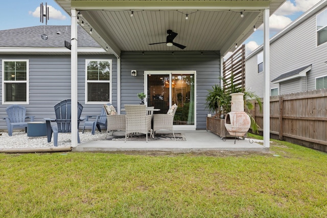 404 Omaha Dr, Moncks Corner, SC 29461 - rear view of house featuring a patio area and ceiling fan