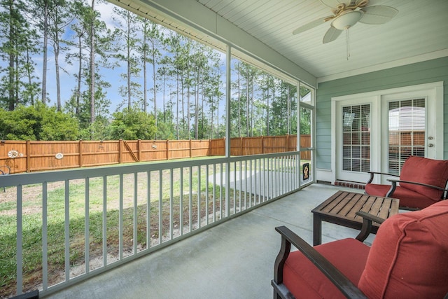 419 Whispering Breeze Ln, Summerville, SC 29486 - sunroom featuring ceiling fan