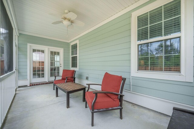 419 Whispering Breeze Ln, Summerville, SC 29486 - view of patio with ceiling fan