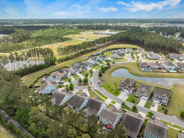 419 Whispering Breeze Ln, Summerville, SC 29486 - aerial view with a water view, a view of trees, and a residential view