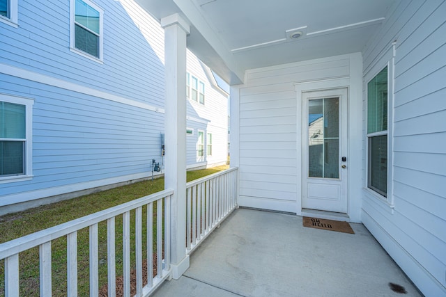 exterior space with a porch