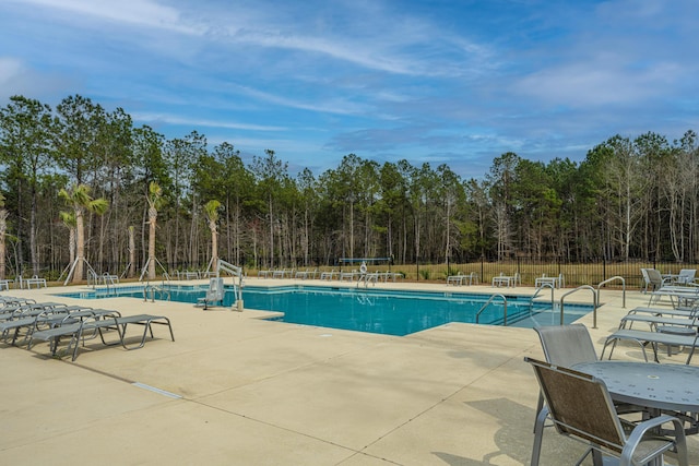 view of pool with a patio