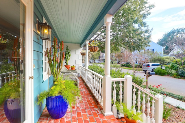 view of patio with covered porch