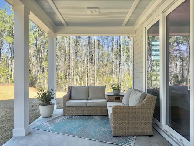 exterior space featuring a wealth of natural light