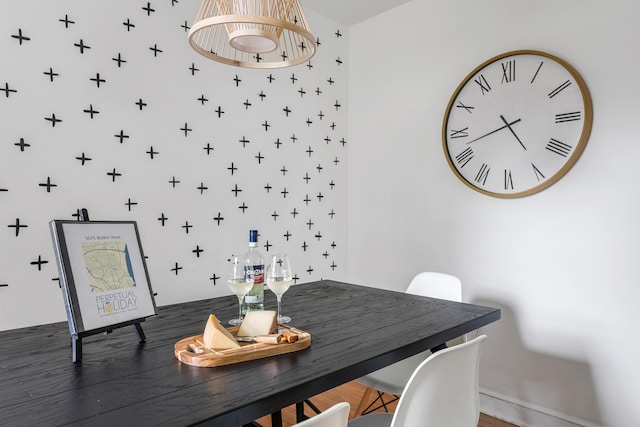 dining room featuring dark hardwood / wood-style flooring