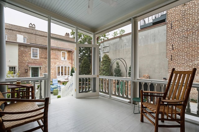 view of sunroom