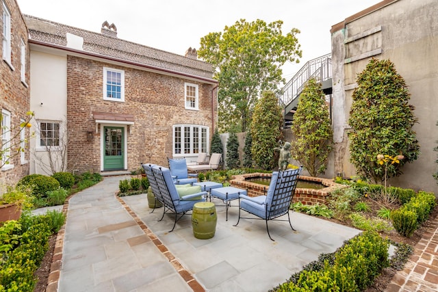 view of patio / terrace with an outdoor living space