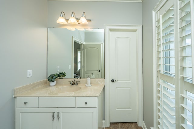 bathroom featuring vanity and a wealth of natural light