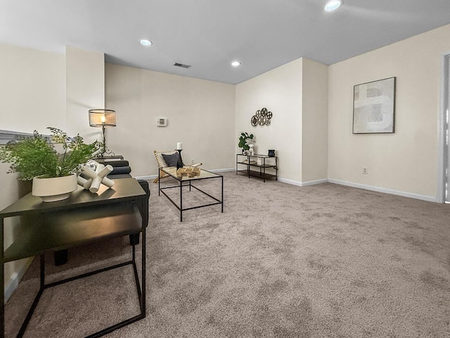 view of carpeted living room