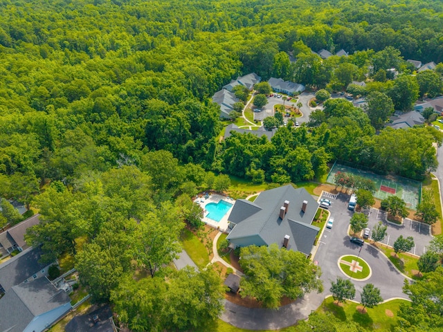 9175 Spring Branch Ct, North Charleston, SC 29406 - aerial view of a forest and a pool