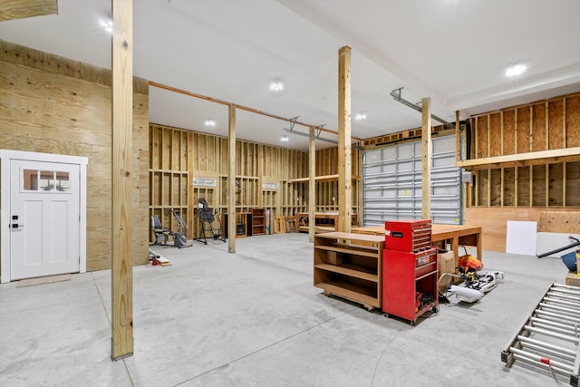 miscellaneous room featuring concrete flooring