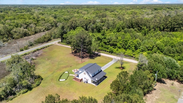 bird's eye view of a heavily wooded area