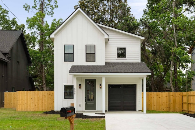 866 Tripe St, Charleston, SC 29407 - modern farmhouse style home featuring board and batten siding, a shingled roof, and driveway