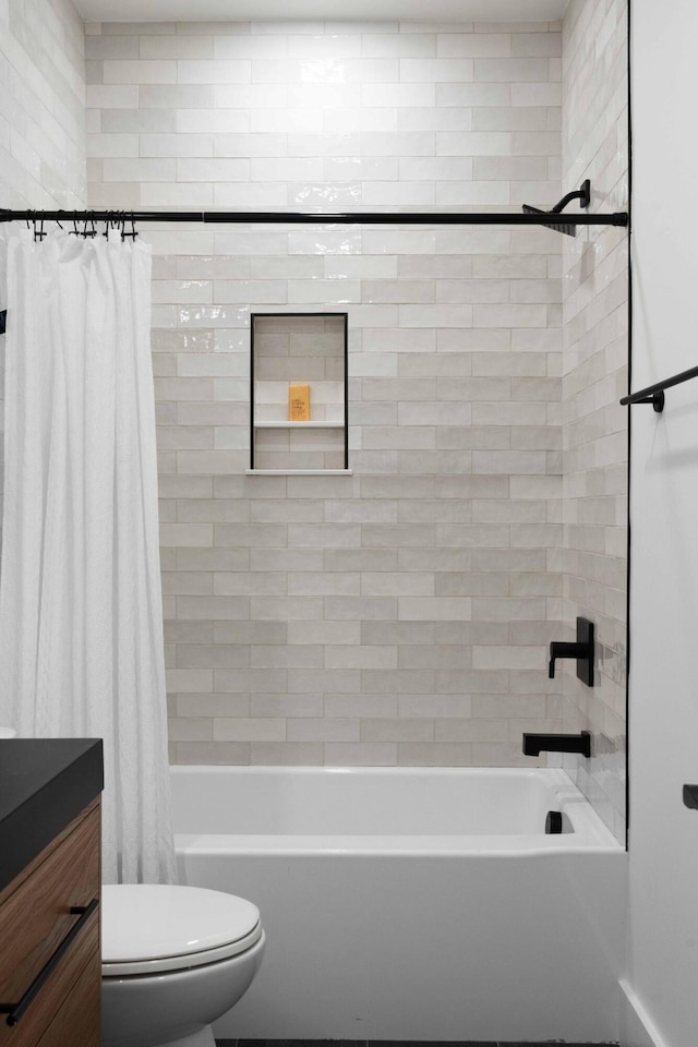 866 Tripe St, Charleston, SC 29407 - bathroom with toilet, shower / bath combo with shower curtain, and vanity