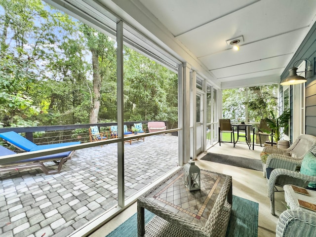 view of sunroom