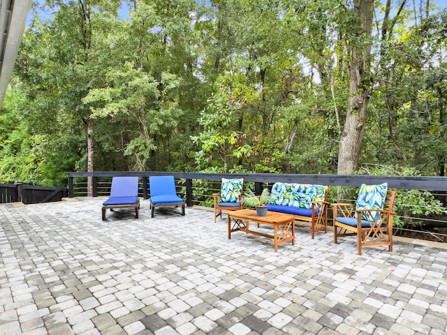 view of patio / terrace featuring outdoor lounge area