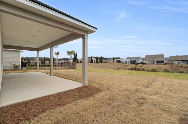 view of yard with a patio area