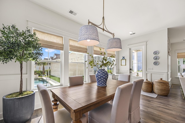 1713 Banning St, Mount Pleasant, SC 29466 - dining space with wood finished floors