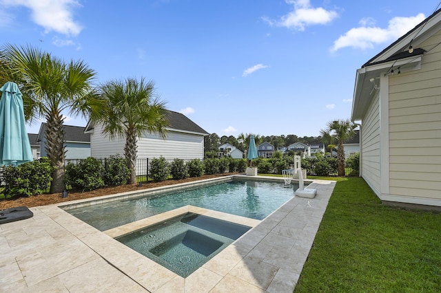 1713 Banning St, Mount Pleasant, SC 29466 - view of swimming pool featuring an in-ground hot tub and a patio area