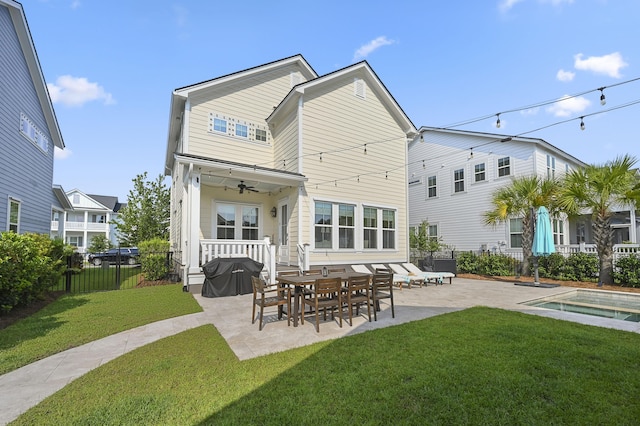 1713 Banning St, Mount Pleasant, SC 29466 - rear view of property featuring a patio and ceiling fan