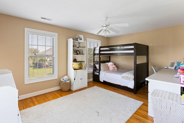 601 King Haven Ln, Johns Island, SC 29455 - bedroom featuring light wood-style floors, baseboards, and a ceiling fan