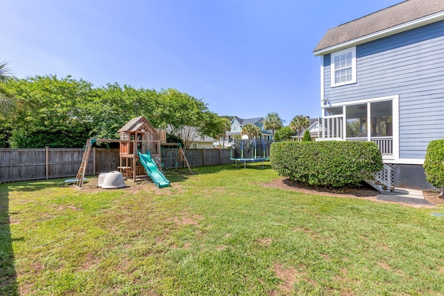 601 King Haven Ln, Johns Island, SC 29455 - view of yard featuring a trampoline and a playground