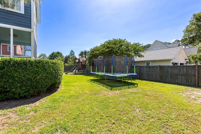 601 King Haven Ln, Johns Island, SC 29455 - view of yard featuring a playground and a trampoline