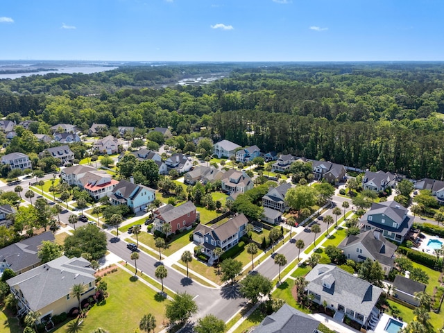 601 King Haven Ln, Johns Island, SC 29455 - aerial view of residential area featuring a forest