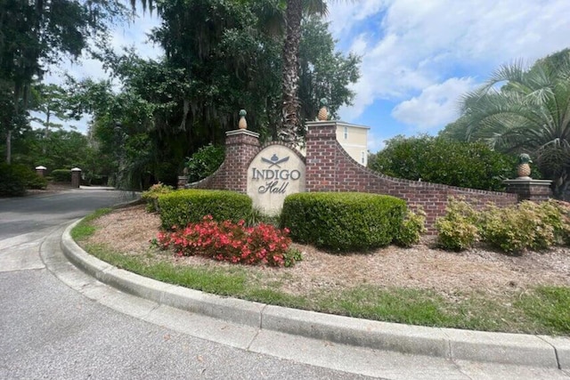 view of community sign