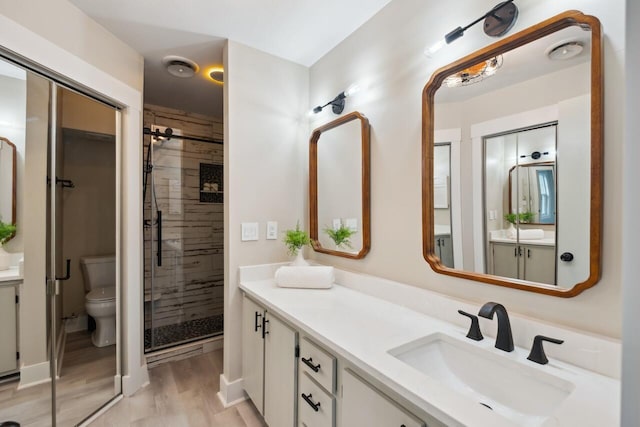 1161 Monaco Dr, Mount Pleasant, SC 29464 - full bath featuring a stall shower, wood finished floors, and vanity