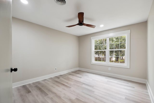 1161 Monaco Dr, Mount Pleasant, SC 29464 - unfurnished room featuring ceiling fan, recessed lighting, and light wood finished floors