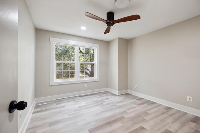 1161 Monaco Dr, Mount Pleasant, SC 29464 - unfurnished room with ceiling fan, light wood finished floors, and recessed lighting
