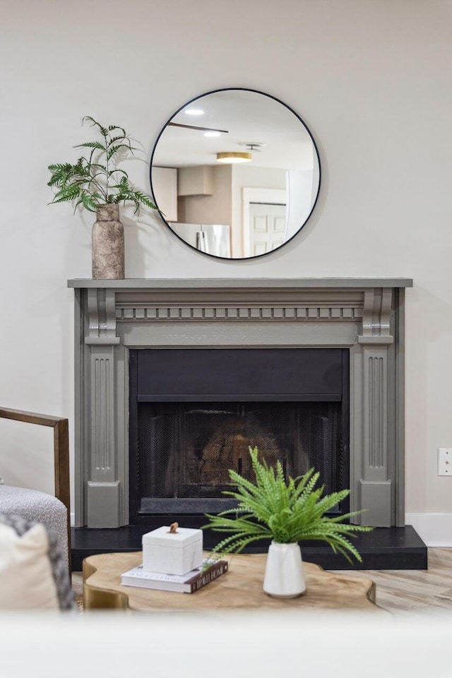 1161 Monaco Dr, Mount Pleasant, SC 29464 - detailed view of a fireplace with raised hearth