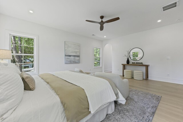 755 Adluh St, Mount Pleasant, SC 29464 - bedroom with recessed lighting, visible vents, multiple windows, and light wood finished floors