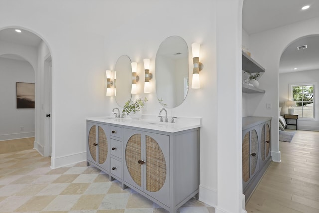 755 Adluh St, Mount Pleasant, SC 29464 - bathroom with recessed lighting, baseboards, and a sink