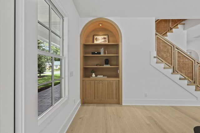 755 Adluh St, Mount Pleasant, SC 29464 - interior space with baseboards, stairway, and light wood-style floors