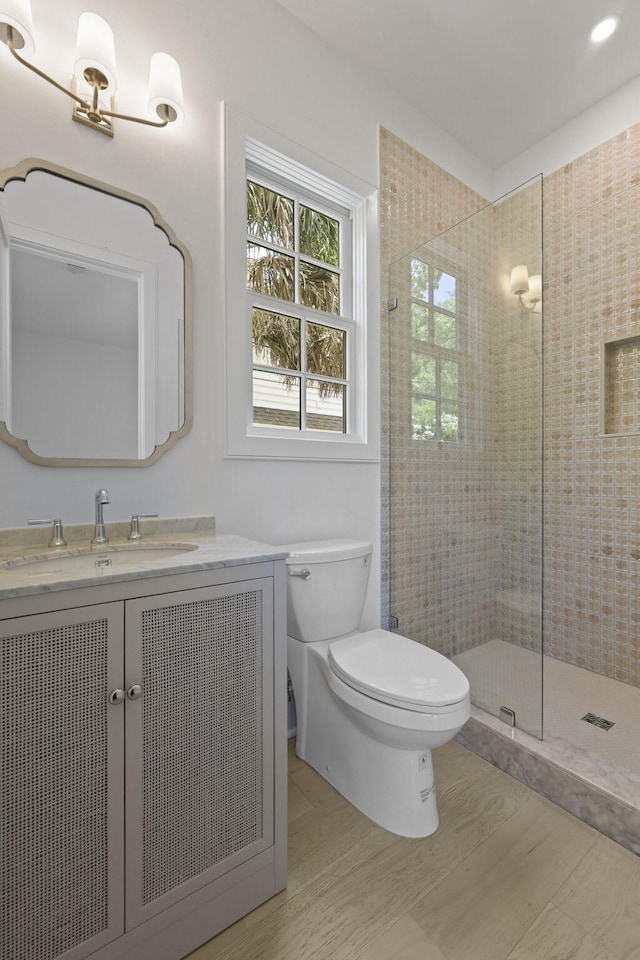 755 Adluh St, Mount Pleasant, SC 29464 - full bathroom with vanity, a tile shower, and toilet