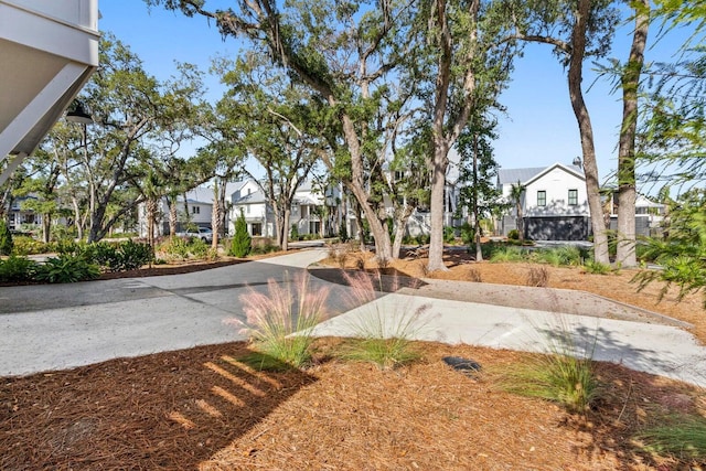 view of street featuring a residential view