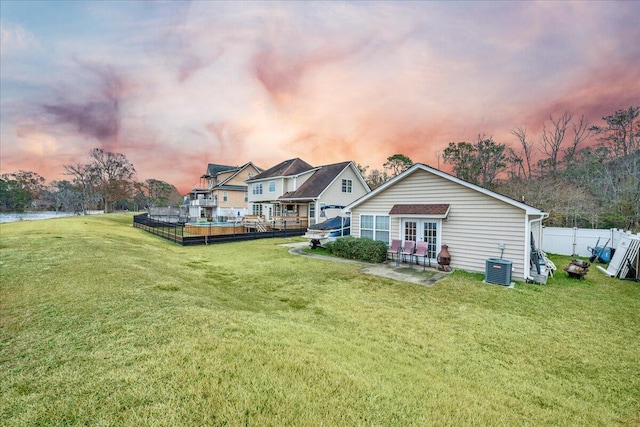 1713 Pimlico Blvd, Moncks Corner, SC 29461 - rear view of property featuring central air condition unit and french doors