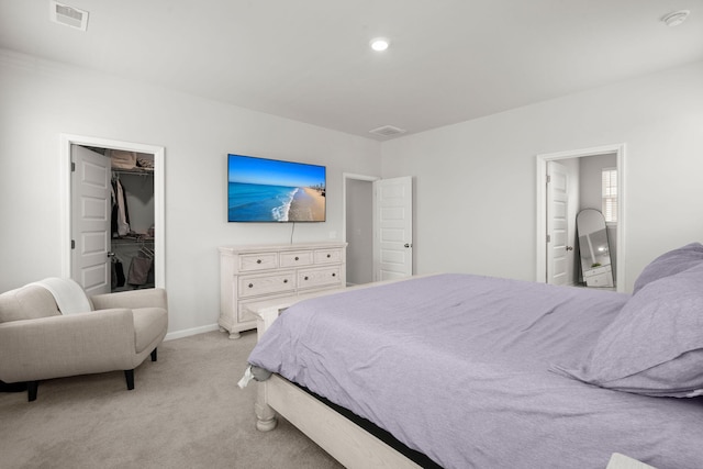 238 Bird Song Path, Summerville, SC 29485 - bedroom with light carpet, a spacious closet, a closet, and baseboards