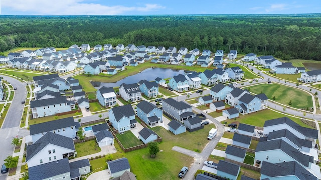 238 Bird Song Path, Summerville, SC 29485 - aerial perspective of suburban area featuring a heavily wooded area and a large body of water
