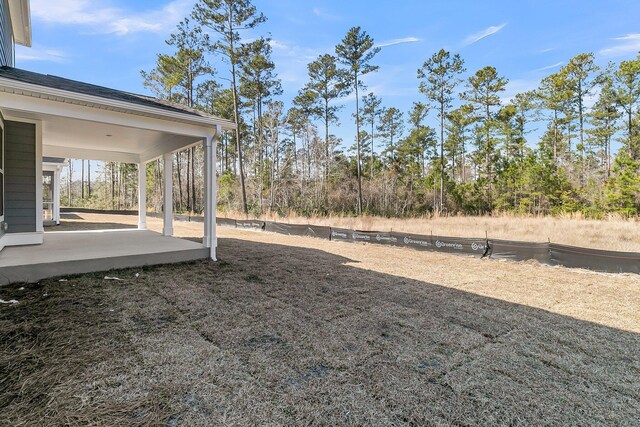 view of yard with a patio area