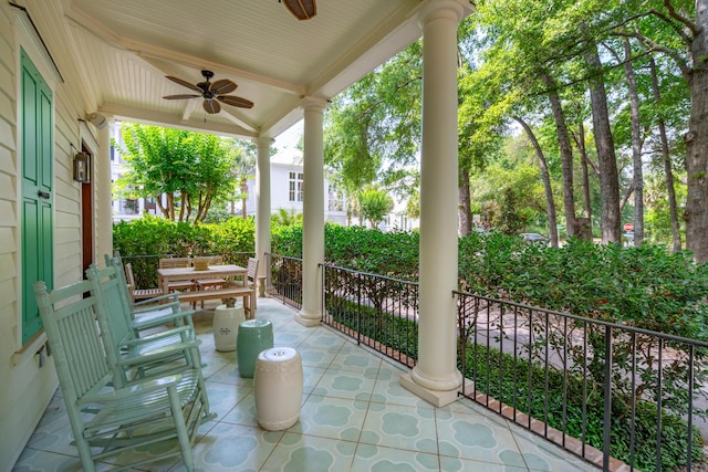 28 Robert Mills Cir, Mount Pleasant, SC 29464 - porch featuring ceiling fan