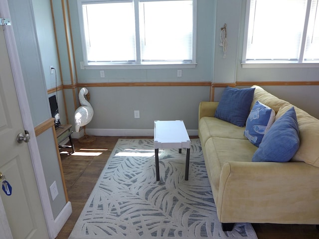 1001 Palmetto Blvd, Edisto Island, SC 29438 - living area with wood finished floors and baseboards