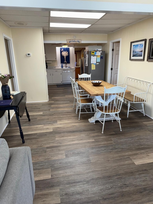 1001 Palmetto Blvd, Edisto Island, SC 29438 - dining area with dark wood finished floors