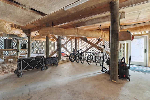 miscellaneous room with concrete flooring