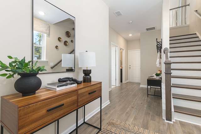 interior space featuring hardwood / wood-style flooring