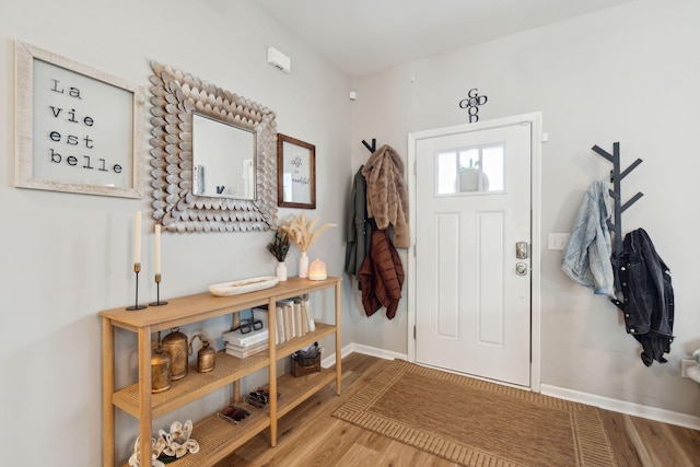 foyer featuring hardwood / wood-style floors