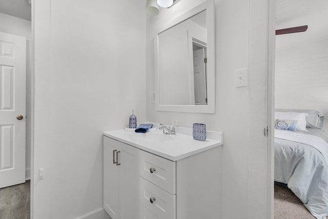 bathroom featuring vanity and connected bathroom